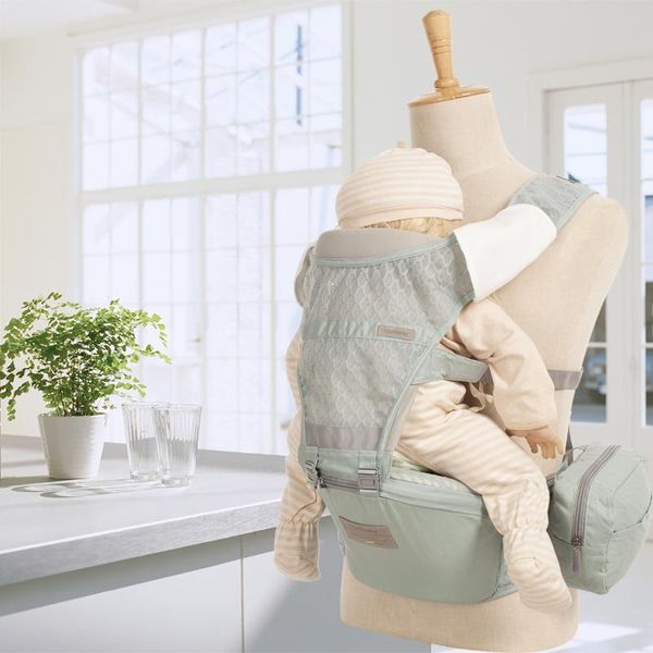 

ibelibaby ergonomic baby carrier kangaroo child hip seat tool holder sling wrap backpacks travel activity gear mint green carriers, slings