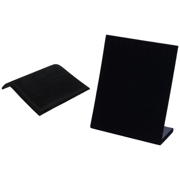 

jewelry pouches, bags 2 pcs velvet rack earring bracelet necklace organizer holder display, 19 x 19.7 3.1cm & 20 10 26cm, Pink;blue