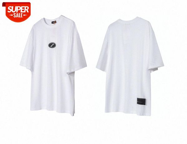 

we11done epoxy badge logo oversized short sleeve t-shirt #s660, White;black
