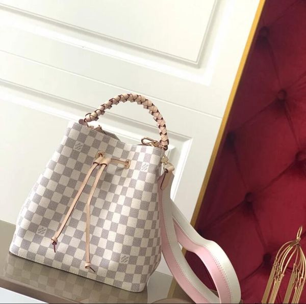 

luxury n40344 44022 white grid nono medium bucket bag handbags iconic handles shoulder bags totes cross body bag designer clutches eve