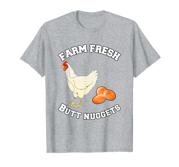 

farm fresh butt nuggets funny sarcastic novelty humor t-shirt, White;black