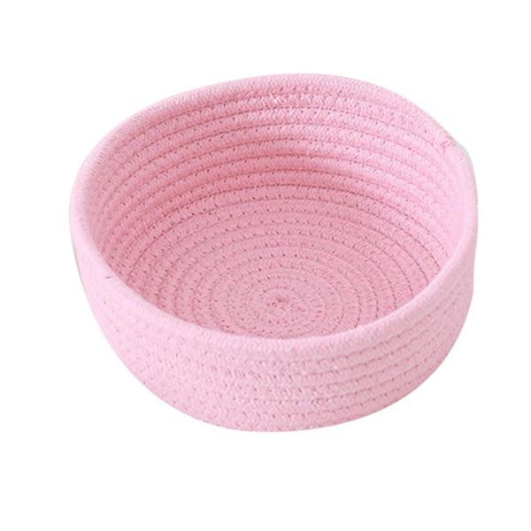 

storage baskets woven style basket elliptical cotton rope bin organizer for home office small items 3 sizes machine washable el