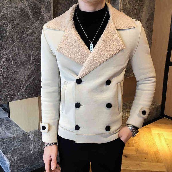 

men's leather & faux brands men's clothing fine fit keep warm leather/male jackets of thick to casual leather jacket hrxq, Black