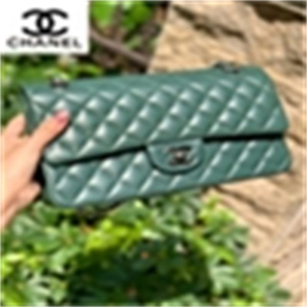 

1112 medium classic sheepskin 25cm forest green silver buckle women handbags iconic bags handles shoulder bags totes cross body bag