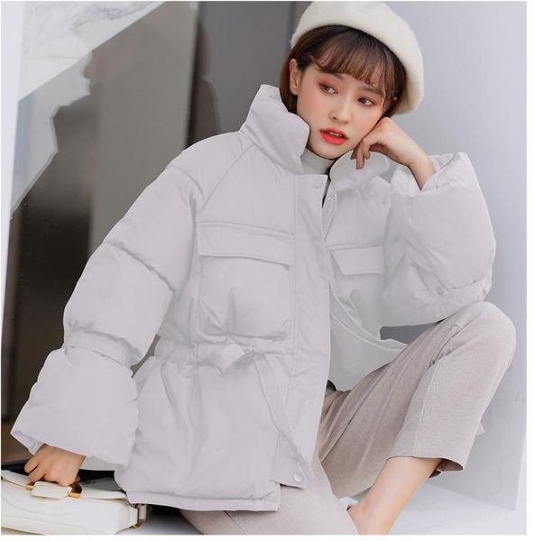 

women's vests p ammy short down waist cotton jacket warm fashion winter solid long sleeve coats, Black;white