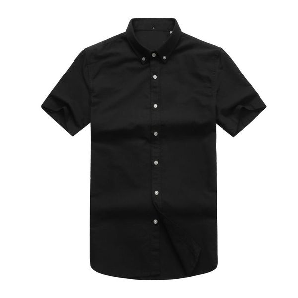 

homme classic crocodile shirts camisa masculina men short sleeve dress 100%cotton hombre chemises men's casual, White;black