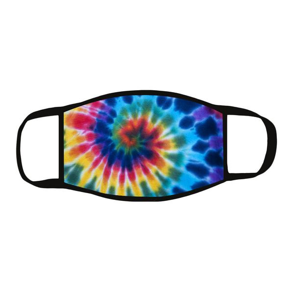 

custom logo children's tie dye printed black cotton sunscreen mask for men and women