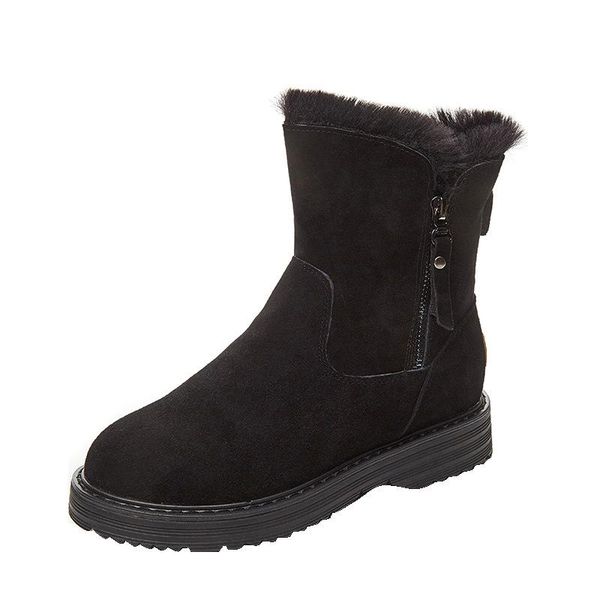 

boots 2021 winter warm snow casual short comfortable, Black