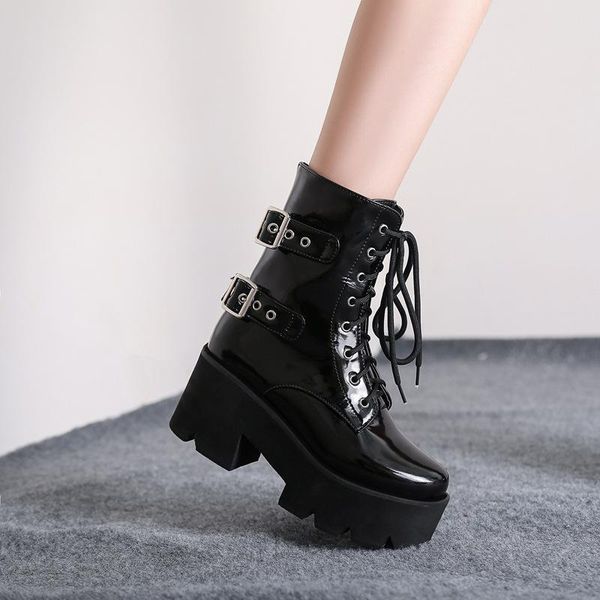 

boots women's short wedge heel 2021 fashion women black high heels