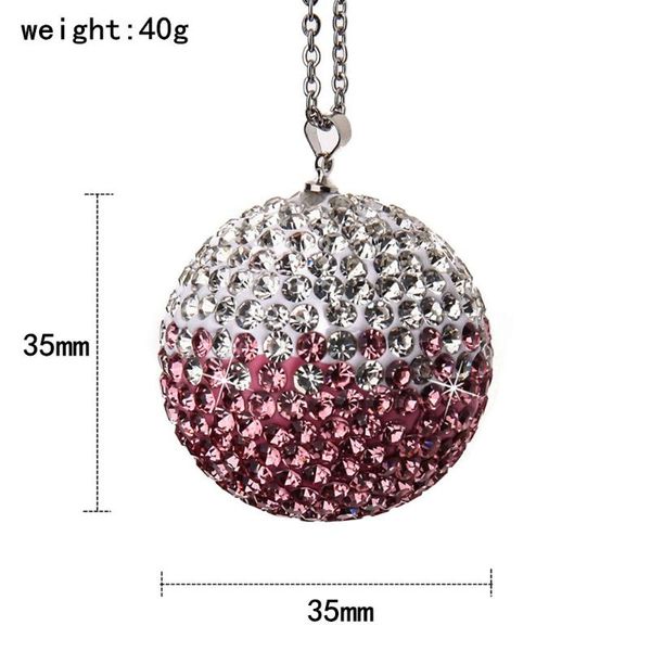 

interior decorations crystal ball car decor rear view mirror charm rhinestone hanging ornament bling accessories
