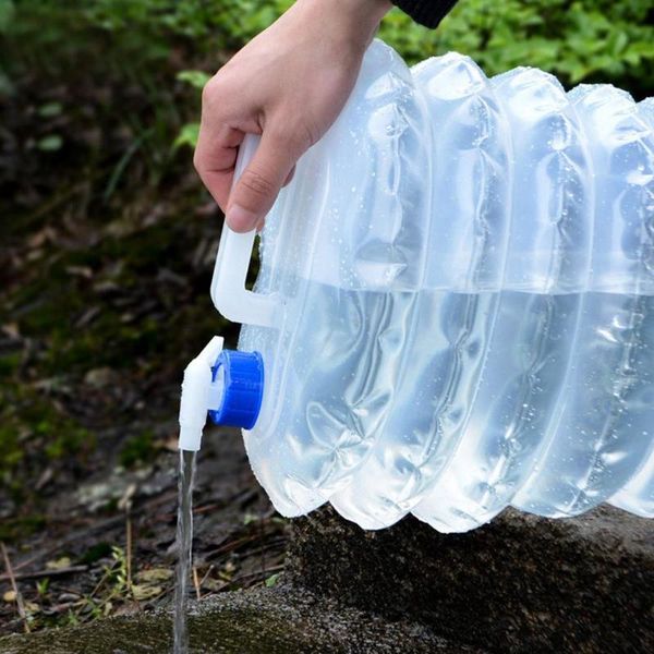 

hydration packs 15l outdoor collapsible water bag camping foldable containers drinking multifunction storage bottle