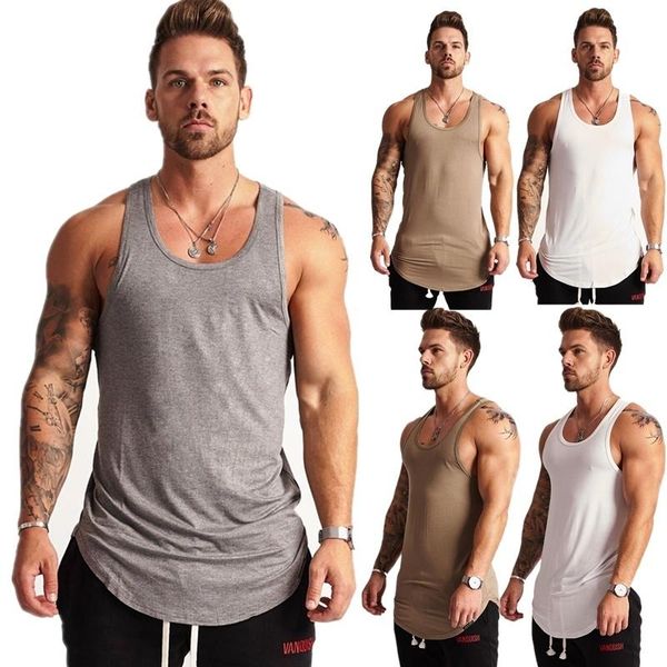 

men' tank zogaa men gym quick drying sport vest shirt, White;black