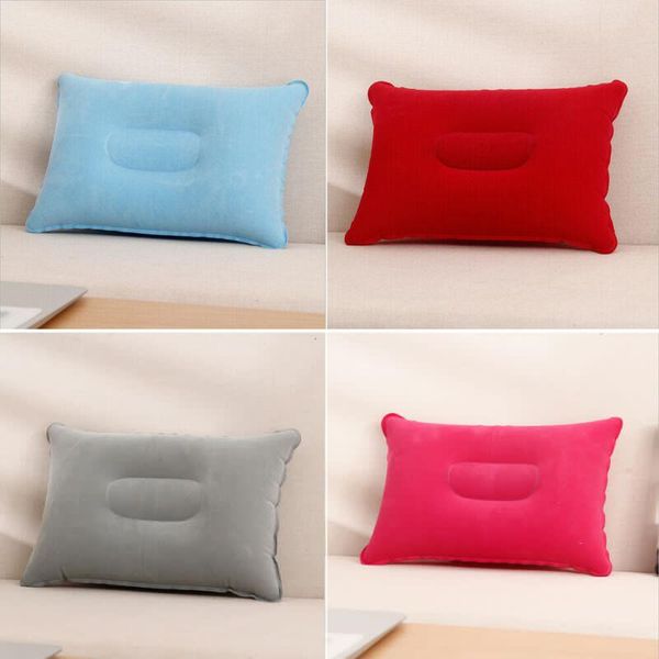 

inflatable pillow travel air cushion camping beach car plane head rest support