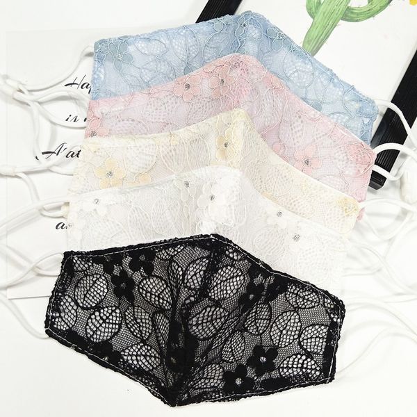 

sunscreen lace black and white cotton fashion washable dust-proof riding mask