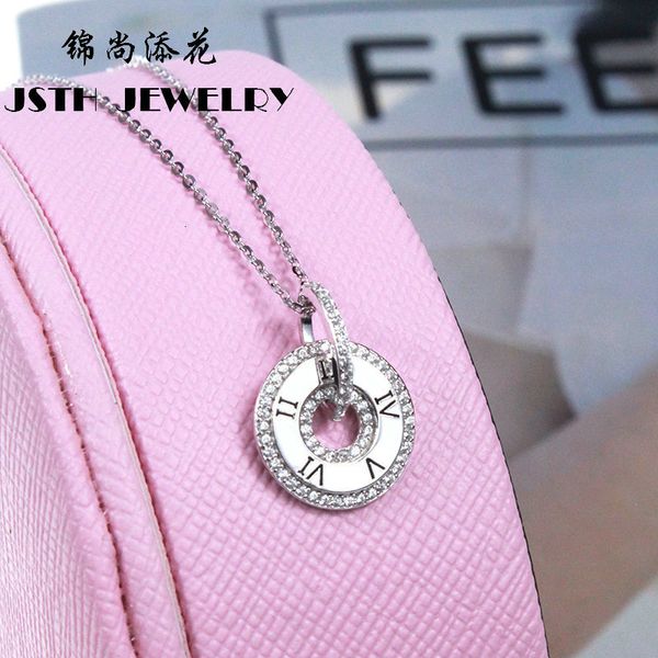 

necklace s925 silver summer ancient roman font circle exotic net red personality