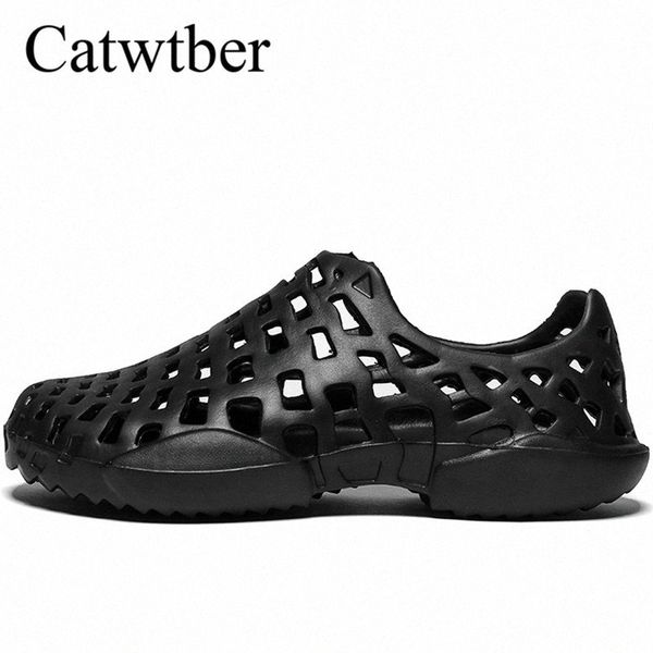 

catwtber outdoor casual sandals walking beach shoes men summer flats fashion slippers sapatos hembre sapatenis masculino e6c6#, Black
