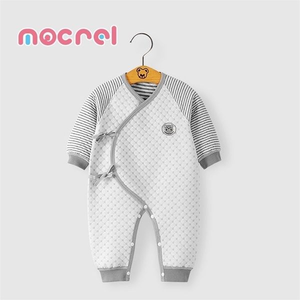 

born baby clothes fall and winter warm baby cotton pajamas born more jumpsuits outfit baby clothes born girl rompers 211023, Blue