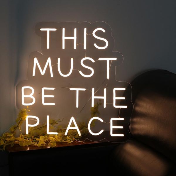 

other lighting bulbs & tubes custom neon monochrome/seven-color dazzling rgb this must be the place sign for wall bar restaurant wedding d