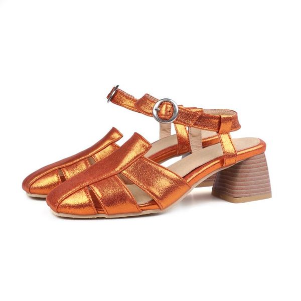 

buckle beige heeled sandals female shoe 2021 summer med black block girls comfort fashion strap open closed medium fabric ro