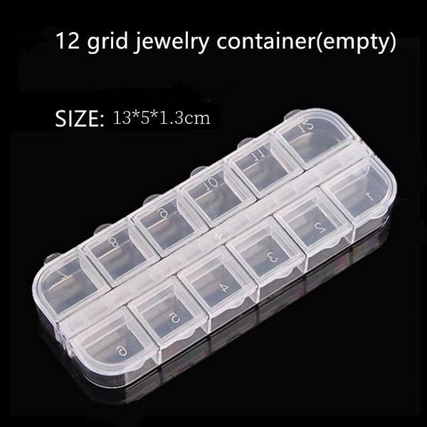 

nail art equipment plastic clear organizer container gel polish remover cleaning cotton pad swab box storage case accessories tool, Silver