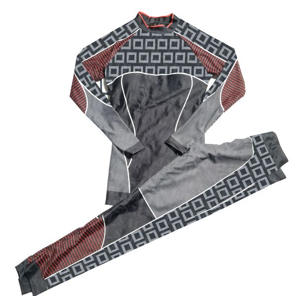 

women long sleeve outfit highly elastic sports outfits spring autumn gym clothing quick drying breathable tracksuits, White;red