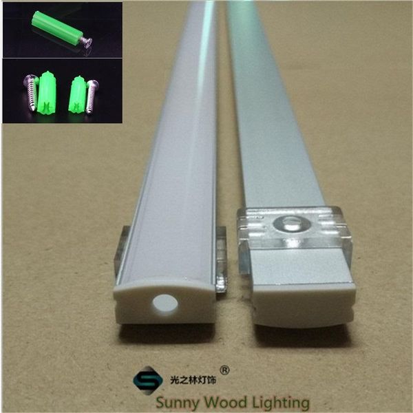 

10set/lot 2m 80 inch length led aluminium profile for bar light, strip aluminum channel, flat tape light housing lights
