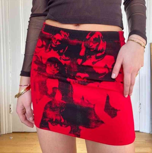 

boozrey y2k summer commute mini women skirt kawaii elastic midi girl short, Black