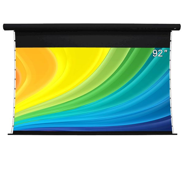 92 inch 4K/8K projection screen Motorized tab tension Black diamond ALR screen for Daylight room