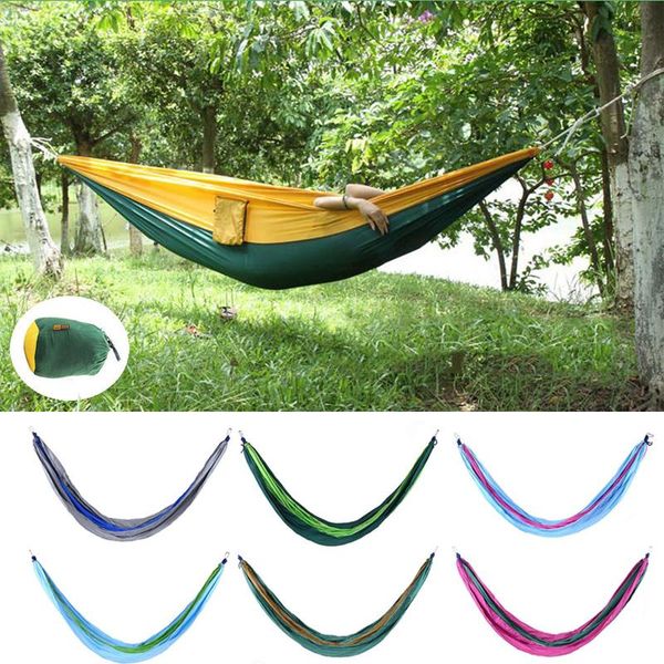 

outdoor pads nylon parachute hammock portable single fabric travel sleep
