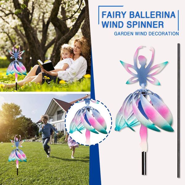 

garden decorations supplies ballerina wind color changing ballet spinning girl chimes rotating deck farm yard home decoration