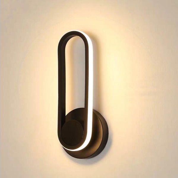 

modern minimalist bedroom bedside rotatable wall lamp creative nordic background oval aisle lamps