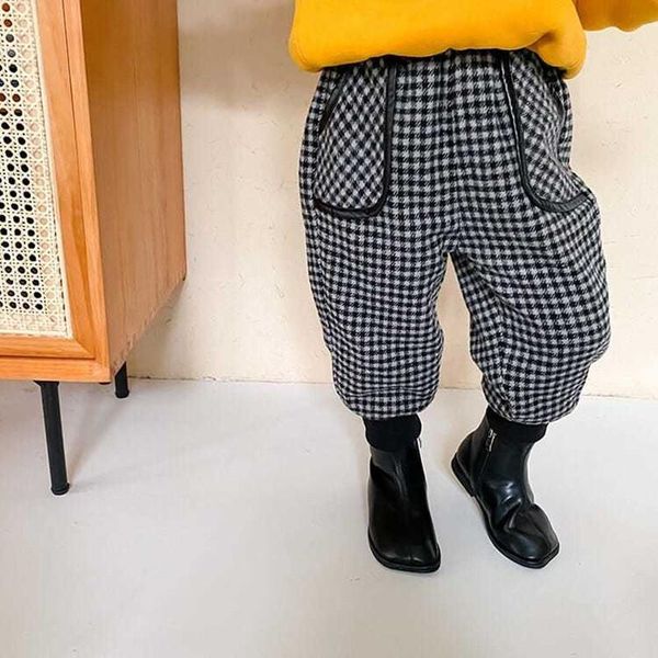 

trousers boy pants autumn 2022 children harren baby casual cashmere sports, Blue