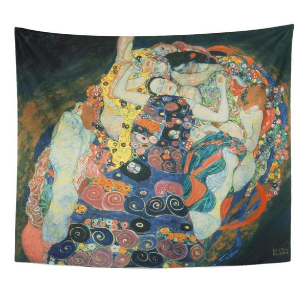 

tapestries fine the maiden on klimt gustav home decor