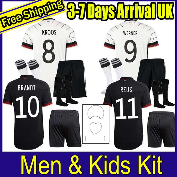 

men and kids full kit germany 2020 soccer jerseys home away kit hummels kroos draxler reus muller gotze kimmich football shirt uniforms, Black