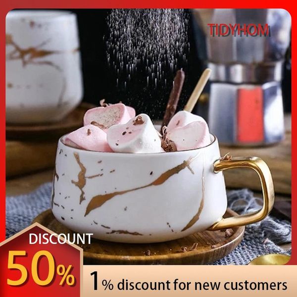

300ml nordic style creative marble matte texture ceramic coffee milk juice home office classic tea cup simple and fashionable mugs