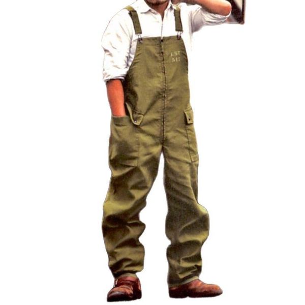 

men's pants 2021 spring fashion bib overalls jumpsuits for mens vintage big pocket cargo male casual loose trousers streetwear 3xl, Black