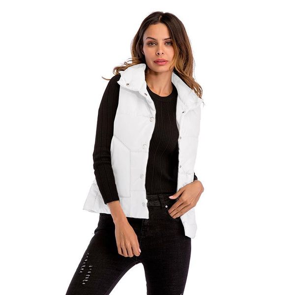 

women's vests coldker women clothing plus size vest streetwear coat ladies sleeveless light weight warm female, Black;white