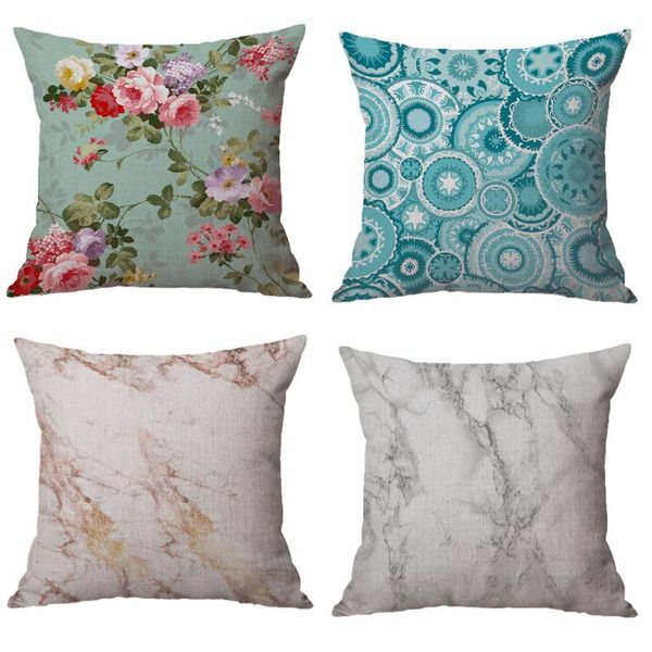 

cushion/decorative pillow linen fabric square cushion cover digital printed patterns for sofa 18 inch