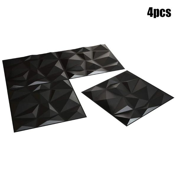 

wall stickers 30cm panel 3d decorative interior elements matte black ornament pvc