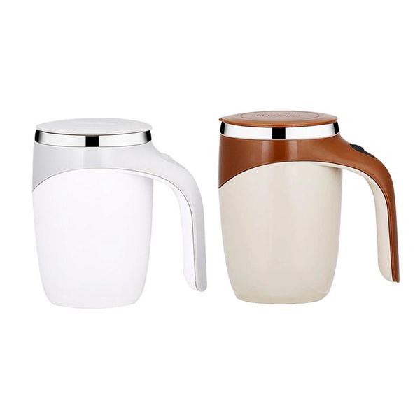 

mugs stainless steel coffee mixing cup automatic magnetic rotation electric milk without battery
