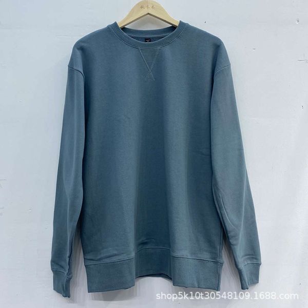 

autumn classic long sleeve and wo color pure cotton sweater, Black