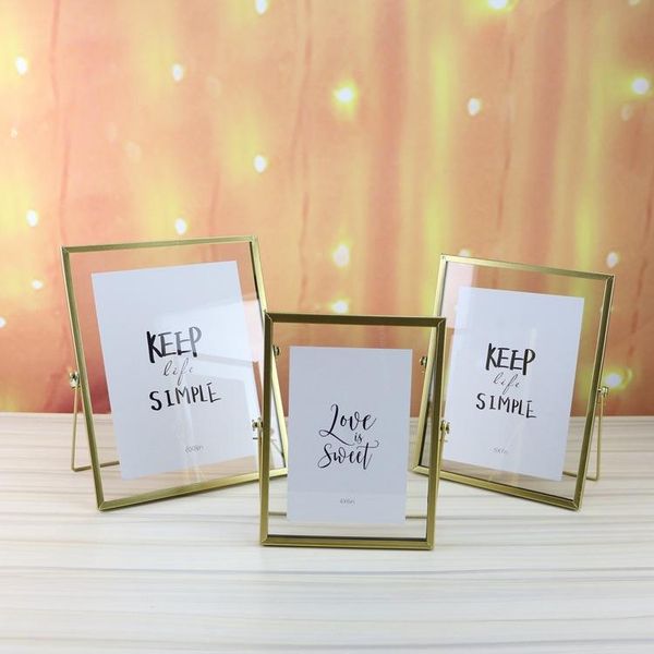 

creative iron geometric glass metal three-dimensional po frame home personality ornaments decoration technology frames