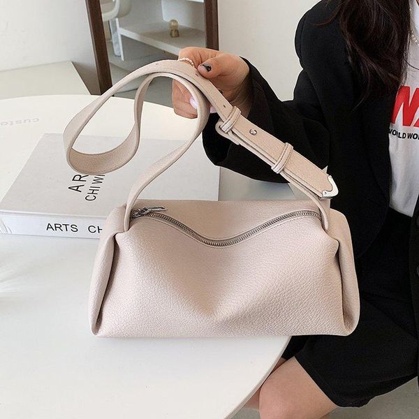 

black large-capacity bag soft leather crossbody bags women's 2021 style fashion all-match simple shoulder tote evening