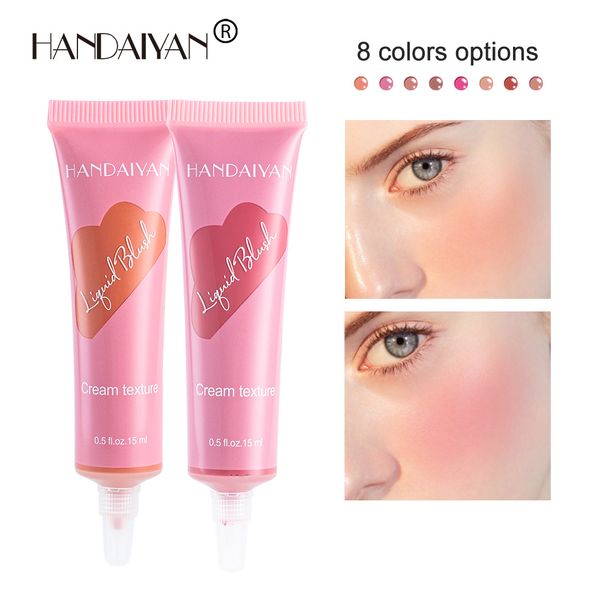 

handaiyan 8 colors liquid blush long lasting natural retouching face contour makeup brightens skin cosmetic blusher