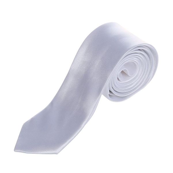 

casual necktie skinny slim narrow neck tie - solid white bow ties, Black;gray