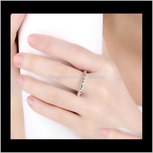 Jewelrysterling Sier Forever Love Heart Finger Ring Fit Pandora Style Fedi nuziali per le donne Ps0669 Drop Delivery 2021 Relsu