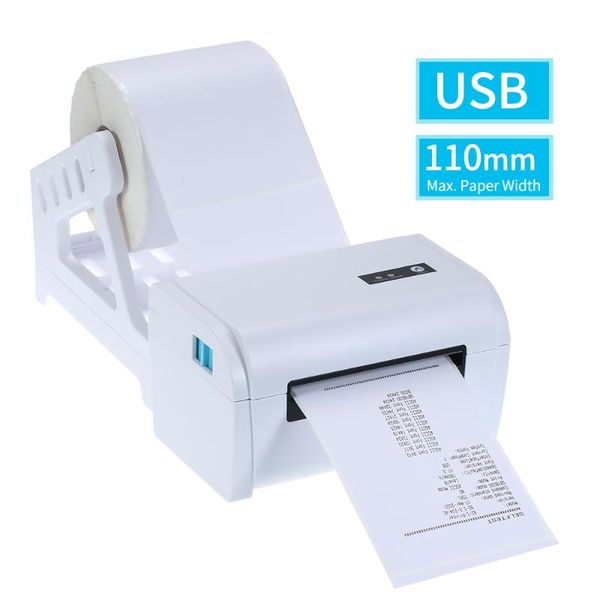 

110mm label printer with stand usb cable high speed direct thermal receipt maker sticker price printing printers