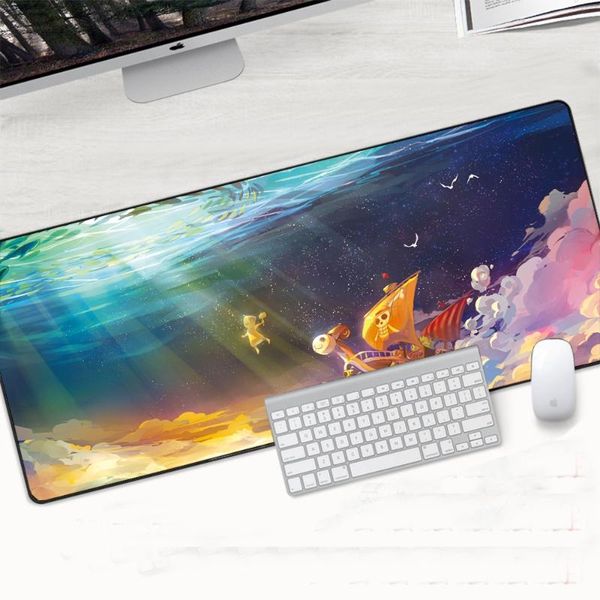 

mouse pads & wrist rests 400x900x2mm large gaming pad gamer locking edge mousepad xxl soft keyboard computer mat for one piece carpet