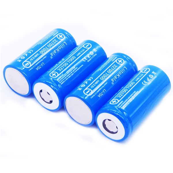 

4pcs liitokala lii-70a 3.2v 32700 6500mah lifepo4 battery 35a continuous discharge maximum 55a high power 7000