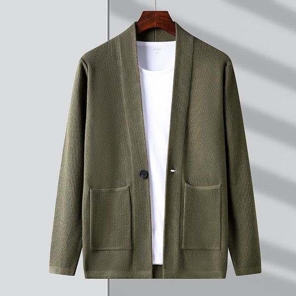 

men's sweaters grade autum winter brand fashion knitwear japanese mens 1 button cardigan sweater casual coats jacket men clothing, White;black